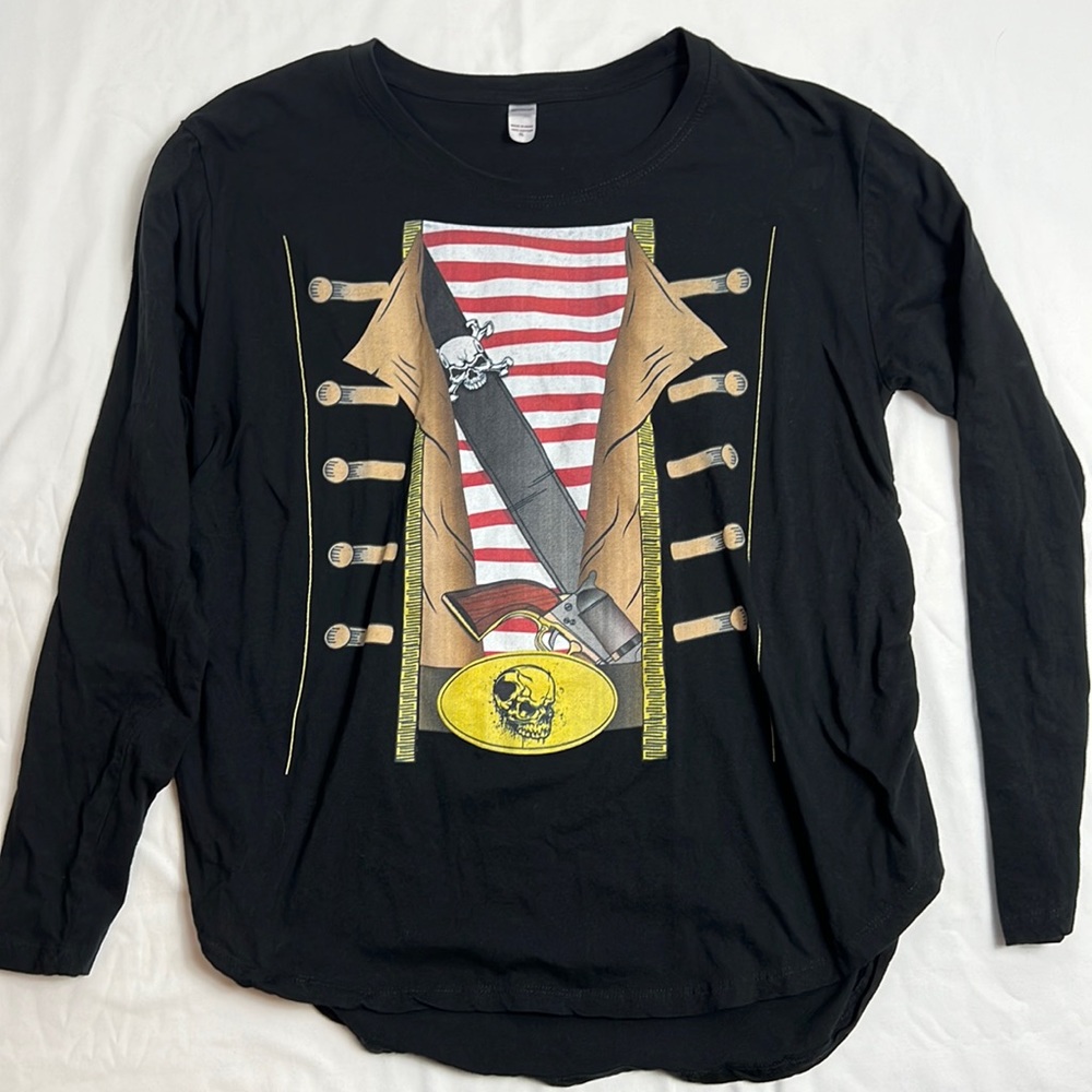 Maternity Pirate Long Sleeve Tee Halloween